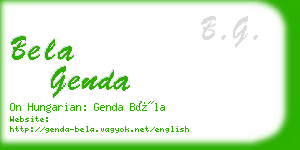 bela genda business card